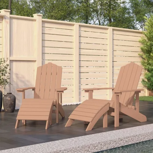 Vista 13 de Sillas Adirondack para patio con reposapiés y mesa HDPE antracita silla de patio al aire libre sillas de comedor al aire libre Sillas para Comedor
