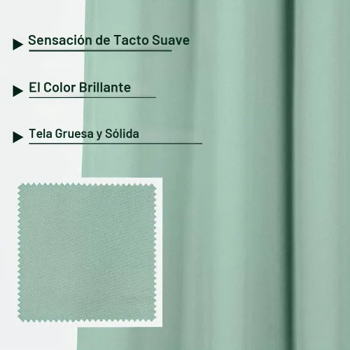 Vista 4 de MYSKY HOME Cortinas Aqua para Armario para Entrada Cortina Opaca para Puerta para Sala de Estar Cortina Oscurecedora de Habitación con Ojales