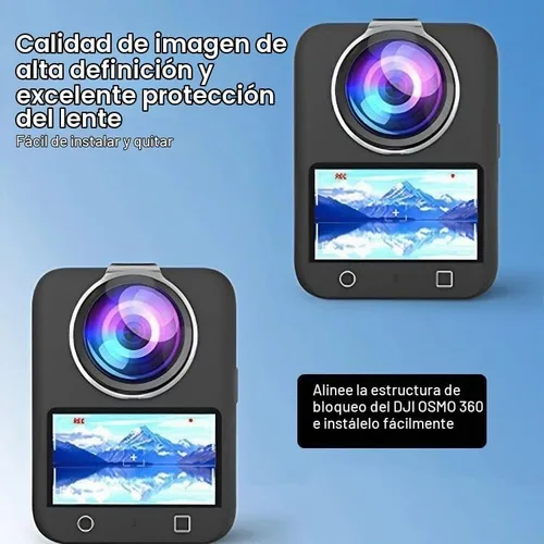 Vista 6 de Protector de lente para DJI Osmo 360, protector de lente de PC de alta transparencia, resistente a los arañazos y al polvo para lente de cámara