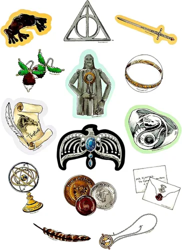 Vista 6 de Conquest Journals - Paquete de calcomanías de personajes e iconos mágicos de Harry Potter, 50 calcomanías, impermeables, resistentes a los arañazos
