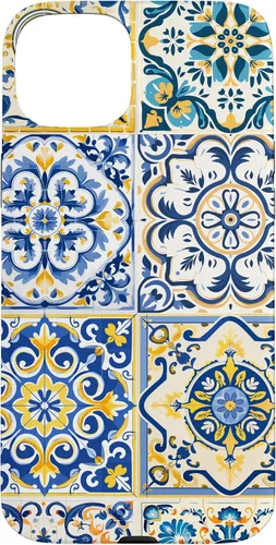 Vista 9 de Funda para iPhone 17 con diseño de azulejos mediterráneos sicilianos
