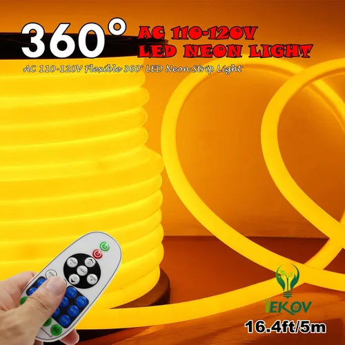 Vista 20 de Adaptador de fuente de alimentación con receptor IR+23 teclas de control remoto para 360° LED NEON Light (16.4 ft-65.6 ft)