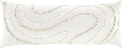 Vista 7 de Sweet Jojo Designs Funda de almohada de cuerpo de hojas botánicas bohemias (almohada no incluida), género neutro, marfil, crema, beige, tostado