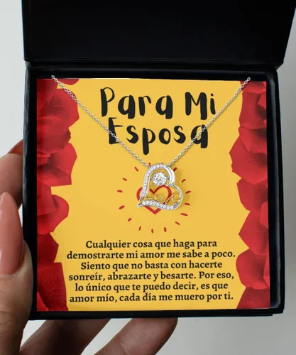 Vista 5 de Regalo para mi esposa Me muero por ti cadena para esposa