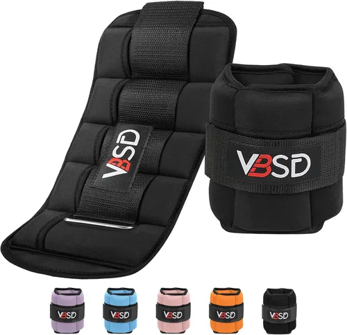 Vista 9 de Adjustable Ankle Weights for Women Men,10lb 1 Pair Leg Weight Straps Negro
