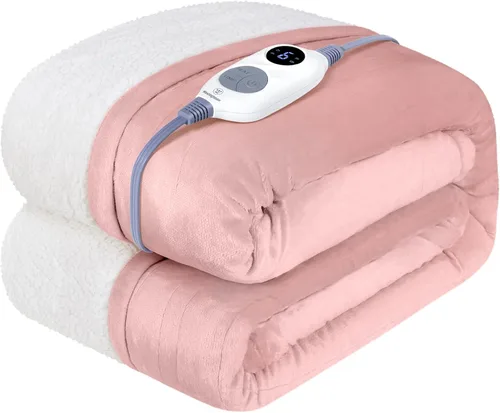 Vista 19 de Westinghouse - Manta eléctrica con calefacción, suave manta de franela a sherpa con 6 niveles de calefacción, configuración de tiempo de 2-10 horas