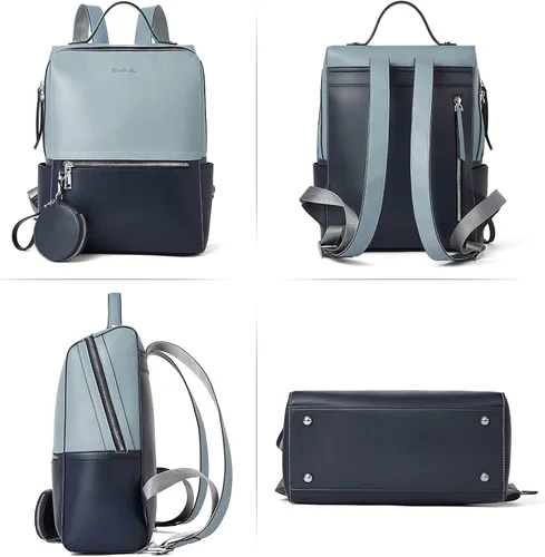 Vista 5 de BOSTANTEN Mochila de cuero genuino para mujer, mochila pequeña de moda, M