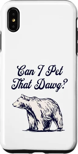 Vista 7 de iPhone 13 Pro Max Can I Pet That Dawg? Bear Meme Funda Southern Accent