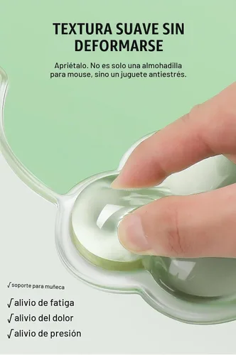 Vista 4 de Alfombrilla para mouse con reposamuñecas, juego de almohadillas de mouse de gel suave con soporte de muñeca de mano, bonitos accesorios