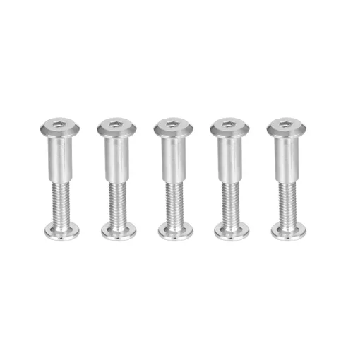 Vista 8 de uxcell Poste de tornillo para orificio de 5/16 pulgadas (0.315 in) de diámetro, hebilla de cinturón macho M6x16mm, pernos de encuadernación de cuero