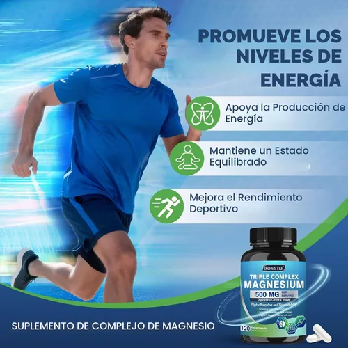 Vista 6 de DRFOSTER Complejo Triple Magnesio 500mg con Zinc, 120 Cápsulas