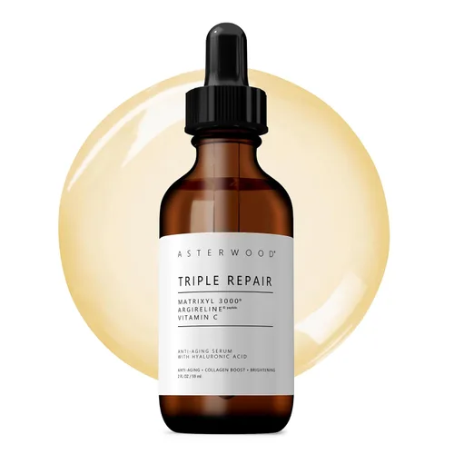 Vista 11 de Asterwood Triple Repair Matrixyl 3000 + Argireline + ácido hialurónico + suero de vitamina C para cara, antienvejecimiento, estimulante de colágeno