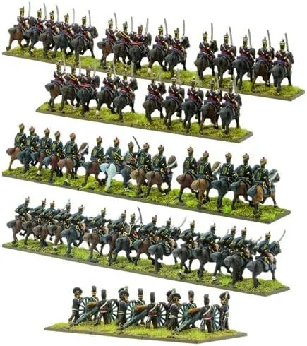 Vista 2 de Warlord Black Powder Epic Battles Waterloo Brigada de caballería ligera británica Kit de modelo de plástico Wargaming 312001002