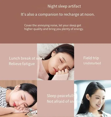 Vista 6 de Audífonos inalámbricos Bluetooth invisibles para dormir de lado, auriculares invisibles más pequeños, cómodos con bloqueo de ruido, auriculares