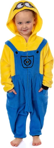 Vista 5 de INTIMO Minions Union Suit - Pijama con capucha Kigurumi para niños pequeños Multi colorido