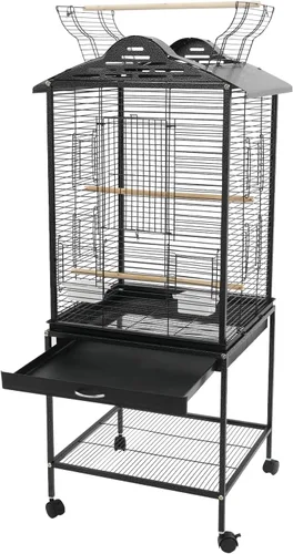 Vista 32 de Jaula de pájaro de metal,Jaulas grandes para periquitos para loro,Cockatiel Estilo-11