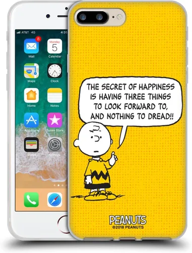 Vista 121 de Head Case Designs Funda de gel suave con licencia oficial de Peanuts Autumn Charlie Brown compatible con Apple iPhone 7 Plus/iPhone 8 Plus