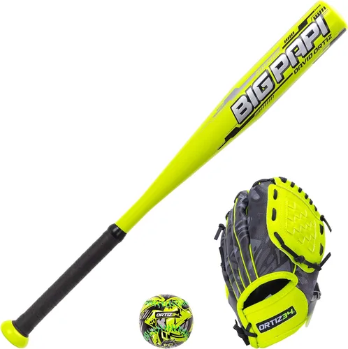 Vista 12 de Ortiz34 Youth T-Ball Set, 25” Signature Aluminum T-Ball Bat with -10 Drop, Foam Core T-Ball, 9” Lightweight Youth Glove, Vibrant Graffiti Print