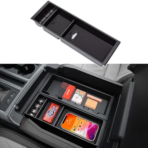 Vista 10 de PIMCAR Organizador de consola central para Ford F150 2021 2022 2023, F150 Lightning 2022 2023 Caja de almacenamiento del reposabrazos Accesorios