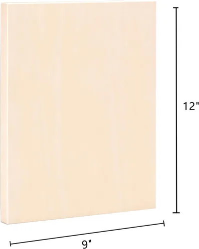 Vista 2 de Frcctre Paquete de 6 paneles de lienzo de madera de 9 x 12 pulgadas, tableros de lienzo de madera sin terminar para verter, arte, manualidades