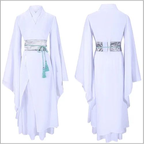 Vista 3 de MIAOCOS Hombres Hombres Antiguos Chinos Hanfu Traje Cosplay Traje Hanfu Hada Vestido Tian Guan Ci Fu Xie Lian Hua Cheng Uniformes
