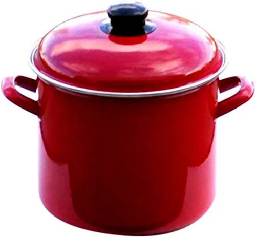 Vista 3 de Uniware Olla Enamel Deep Pot, 2,1 L, Rojo
