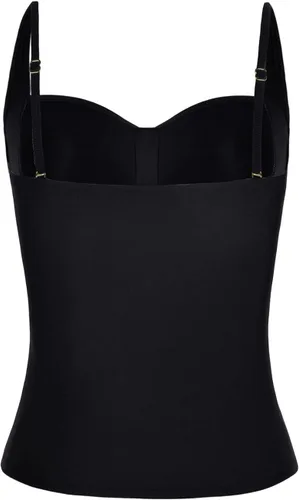 Vista 3 de Hilor Trajes de baño tankini para mujer, con pliegues en la parte delantera, trajes de baño retro