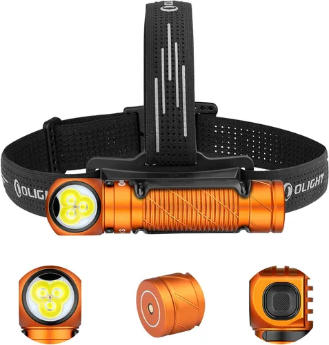 Vista 11 de OLIGHT Perun 3 - Linterna frontal recargable, 3000 lúmenes LED con luz roja, lámpara frontal impermeable con diadema para campamento al aire libre