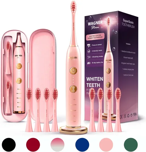 Vista 7 de Wagner Stern Edición WHITEN+. Cepillo de dientes eléctrico blanqueador con sensor de presión. Ofrece 5 modos de cepillado, 3 intensidades, 8