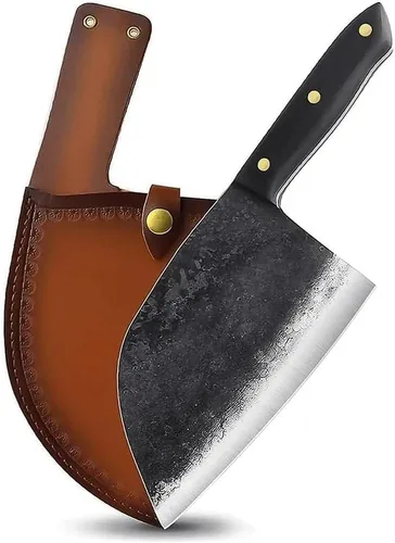 Vista 9 de Freelander Juego de 4 cuchillos para pizza con cuchillas afiladas de acero inoxidable, diseño forjado de espiga completa, mango ergonómico