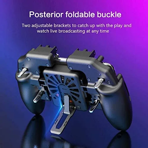 Vista 4 de Mikirini Mobile Game Controller with Cooling Fan for PUBGFortniteCall of Duty, Mobile Game Trigger Joystick Gamepad for 4-6.5" iOS & Android Phone