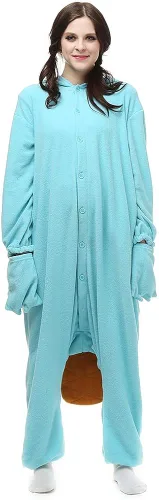 Vista 5 de NAITOKE Adult Stitch Onesies Animal Pajamas Cosplay Costumes Party Wear Blue Cartoon Sleepwear