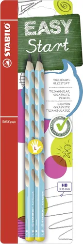 Vista 8 de STABILO EASYgraph - Lápiz ergonómico de grafito para zurdos - Paquete de 2 Petrol