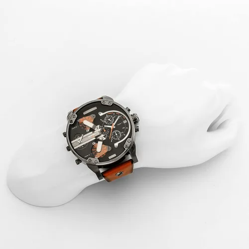 Vista 4 de Diesel DZ7332 Mr Daddy 20 Reloj de cuero marrón bronce Marrón Reloj de cuarzo