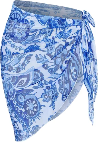 Vista 60 de ZAFUL - Pareo de mujer, pareo de playa, pareo transparente para bikini, pareo de gasa para traje de baño 0- Café