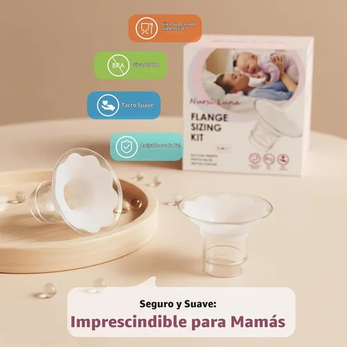 Vista 5 de Kit de Dimensionamiento de Brida Nursi Luna 3 en 1 con 10 Piezas de Insertos de Brida de 13/15/17/19/21mm, Kit de Insertos de Brida de Silicona