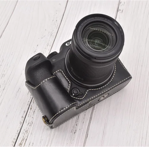 Vista 2 de Rieibi EOS R7 Quality PU Leather Half Case - Agarre para cámara sin espejo Canon EOS R7 - Negro