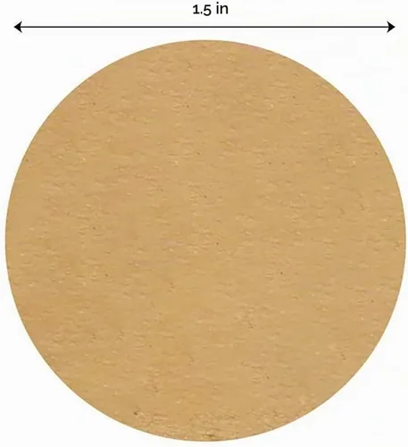 Vista 6 de Pegatinas de papel kraft marrón de 1.5 pulgadas / Rollo de 500 etiquetas marrones en blanco / Proyecto de manualidades DIY para enlatado, adhesivo