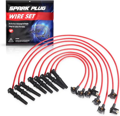 Vista 9 de ENA Juego de cables de bujía negro compatible con Mercury Lincoln Ford F150 F250 E150 Crown Victoria Expedition Grand Marquis Econoline Club Wagon