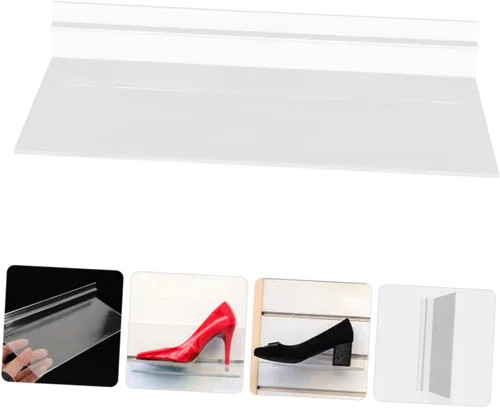 Vista 7 de Estante transparente para zapatos Slatwall, paquete de 2