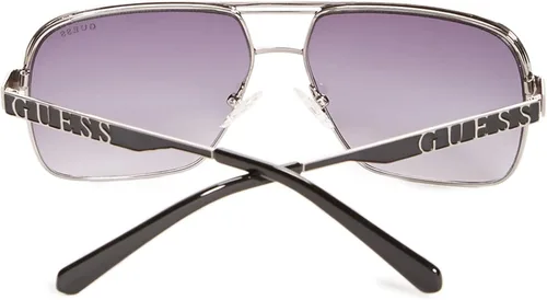 Vista 3 de GUESS Factory - Gafas de sol de metal para hombre, plateado