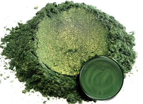 Vista 2 de Pigmentos Eye Candy Pigments Premium Green Mica Powder – Bonsai Green (0.88 oz) – para epoxi, resina, jabón, pintura, carpintería, vertido acrílico