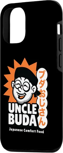 Vista 2 de iPhone 15 Uncle Buda Food Truck Texas Comida japonesa Funda con logotipo de Ojisan