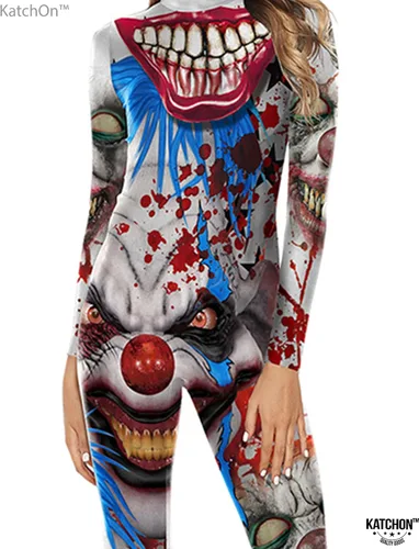 Vista 5 de KatchOn, Scary Halloween Jumpsuits for Women - Sexy Clown Costume for Women Halloween Scary Costumes for Women, Cosplay