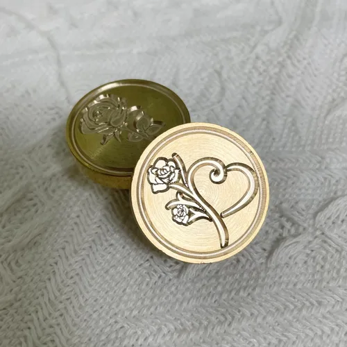 Vista 5 de 3 piezas de sello de cera de rosa de repuesto solo de cera de sellado retro antiguo para álbumes de recortes, cabeza para invitaciones de boda
