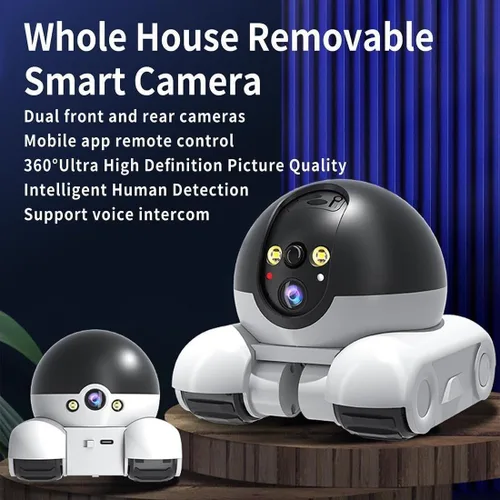 Vista 4 de Cámaras para mascotas de 360° para interiores, robot móvil de la cámara del Wifi