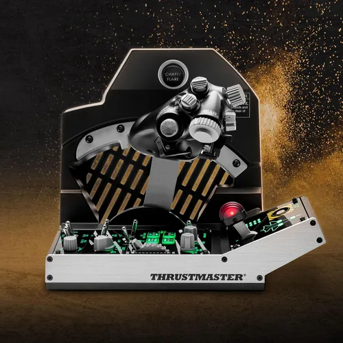 Vista 2 de Thrustmaster Viper TQS Mission Pack Metal Throttle Quadrant System, Throttle and Control Panel Included, 64 Action Buttons, 6 Axes, Licensed by the