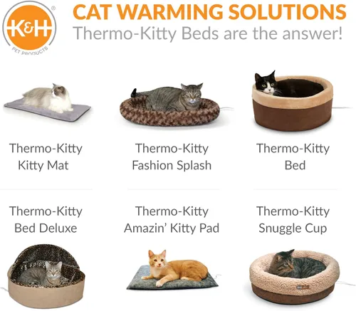 Vista 10 de K&H PET PRODUCTS K & H PET PRODUCTOS MET WEARD WEADER TAN PEQUEÑO 8,5 x 9 pulgadas Create Your Own Heated Cat Bed with The K&H Warmer, Waterproof