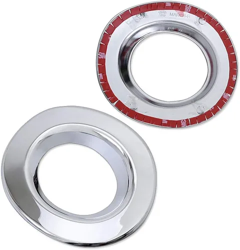 Vista 4 de 2 unids ABS cromo luz delantera niebla lámpara marco cubierta de ajuste decorativo reemplazo para Nissan marzo micra 2010-2012