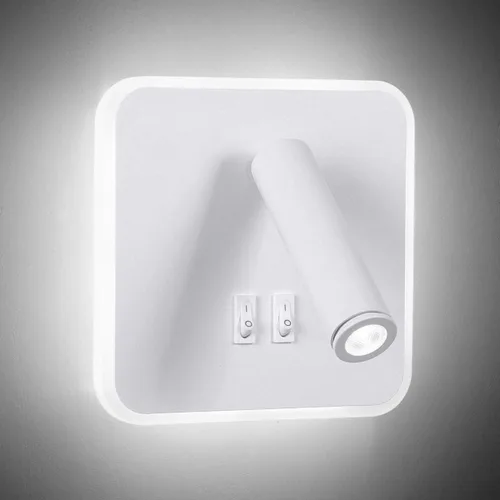 Vista 10 de Kawell Apliques de pared LED modernos 2 en 1 de 8 W con interruptor, foco de pared de lectura ajustable de 3 W, cableado interior para dormitorio